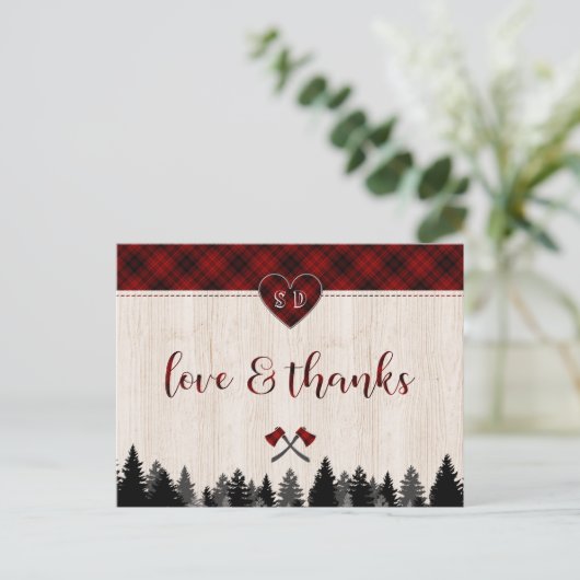 Houthakker en Jill huwelijksjubileum Bedankt Briefkaart (Staand voorkant)