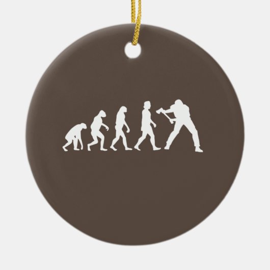Houthakker Evolutie Keramisch Ornament (Voorkant)