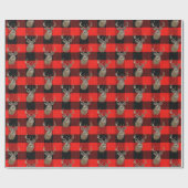 houthakker gerold met grote bok herten hoofd cadeaupapier (Vlak)