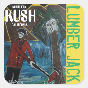 HOUTHakker KUSH Vierkante Sticker