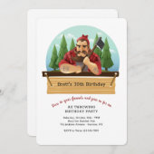 Houthakker met bijl uitnodiging (Voorkant / Achterkant)