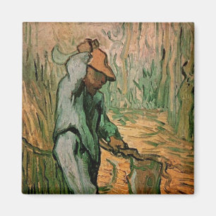 Houthakker (naar Millet) door Vincent van Gogh Magneet