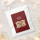 Houthakker Rode Buffalo Kleine Jager Baby Shower Bedankzakje (Geknipt)