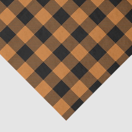 houthakker sinaasappel en zwarte checkers tissuepapier (Detail)