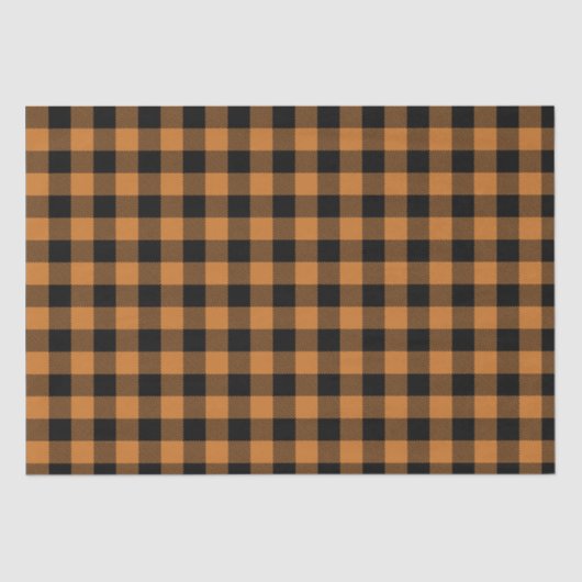 houthakker sinaasappel en zwarte checkers tissuepapier (Voorkant)