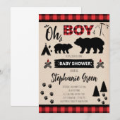Houthakkers Baby Shower Uitnodiging (Voorkant / Achterkant)