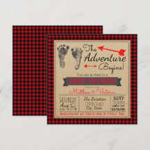 Houthakkers Buffalo Plaid Jongens Boho Baby Shower