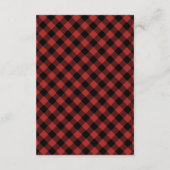 Houthakkers geruite kano + Pijlen Trouwreceptie Informatiekaartje (Achterkant)