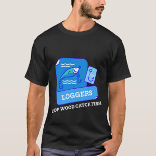 HOUTHakkERS HAKKEN HOUT VANGEN VIS T-shirt