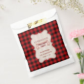 Houthakkers Kerstfeest Rood Buffalo Hout Bedankzakje (Gezegeld)