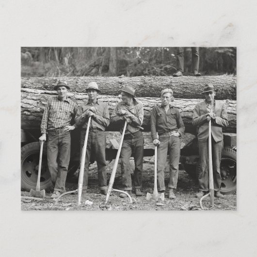 Houthakkers uit Idaho, 1939 Briefkaart (Voorkant)