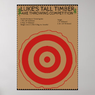 Houthakkers Verjaardag - Bijl Werpen Game Poster
