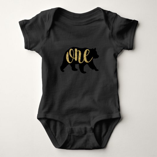Houthakkersbos Beer 1e Verjaardagsshirt Romper (Voorkant)