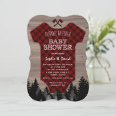 Houthakkersbuffel Baby Pak Old Schuur Baby Shower Kaart (Staand voorkant)