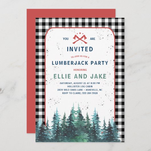 Houthakkersfeest Uitnodiging (Voorkant / Achterkant)