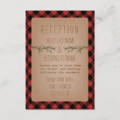 Houthakkersruit Evergreen Trouwreceptie Informatiekaartje (Voorkant)