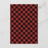 Houthakkersruit Evergreen Trouwreceptie Informatiekaartje (Achterkant)