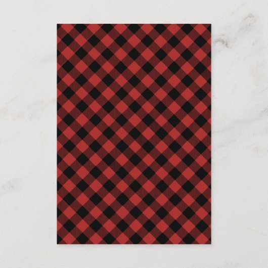 Houthakkersruit Evergreen Trouwreceptie Informatiekaartje (Achterkant)