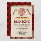 HOUTHAKKERUITNODIGING KAART (Voorkant / Achterkant)