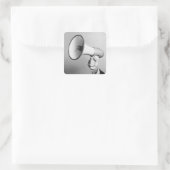 Houthand Vierkante Sticker (Tas)