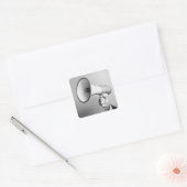 Houthand Vierkante Sticker (Envelop)
