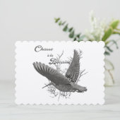 Houthanen, jachtseizoen kaart (Staand voorkant)