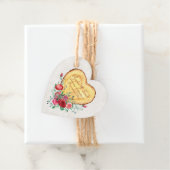 Houthart en rozen bedankjes labels (In situ)