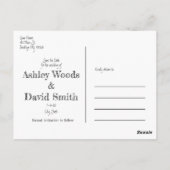 Houthart sparen de datum-Briefkaart Briefkaart (Achterkant)