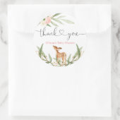 Houtherten blozen roze gouden meisje baby shower ronde sticker (Tas)