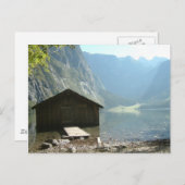 Houthuis door een meer briefkaart (Voorkant / Achterkant)