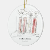 Houtidentificatiemiddel (rond, ovaal, vierkant) keramisch ornament (Links)