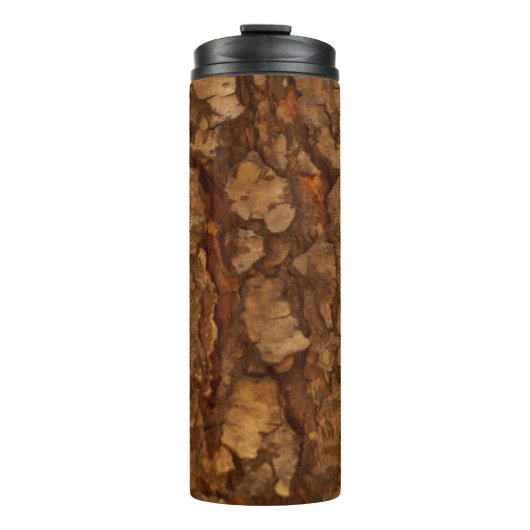 Houtig 'Boomstam' Bekerglas Thermosbeker (Voorkant)