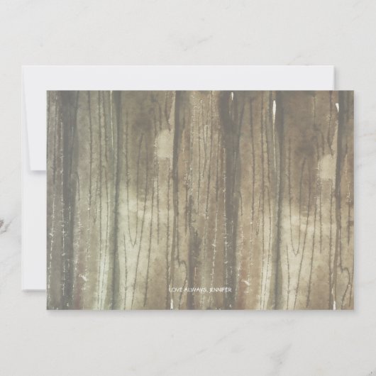 Houtige Bergen Avontuur Bruidsmeisje Voorstel Kaart (Achterkant)