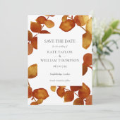 Houtige Eucalyptusbladeren Save The Date (Staand voorkant)