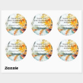 Houtige herfst bos bruiloft cadeautje ronde sticker (Vel)