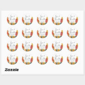 Houtige herfst bos herfst bruiloft ronde sticker (Vel)