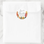 Houtige herfst bos herfst bruiloft ronde sticker (Tas)