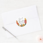 Houtige herfst bos herfst bruiloft ronde sticker (Envelop)
