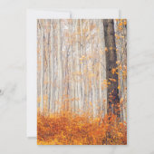 Houtige Herfstbladeren Trouw Kaart (Achterkant)