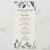 Houtige herfstbladeren vallen van de bruiloft menu (Voorkant)