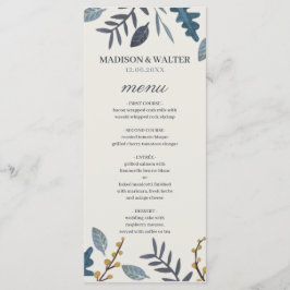 Houtige herfstbladeren vallen van de bruiloft menu