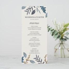 Houtige herfstbladeren vallen van de bruiloft menu