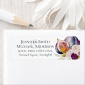 Houtige herfstpompjes Vijgen Bloemen Bruiloft Etiket (Insitu)