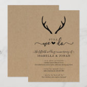 Houtige Herten Trouwjubilea Kaart (Voorkant / Achterkant)