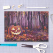 Houtige Jack-olantern, Herfstbladeren en Bos Tissuepapier (Craft)