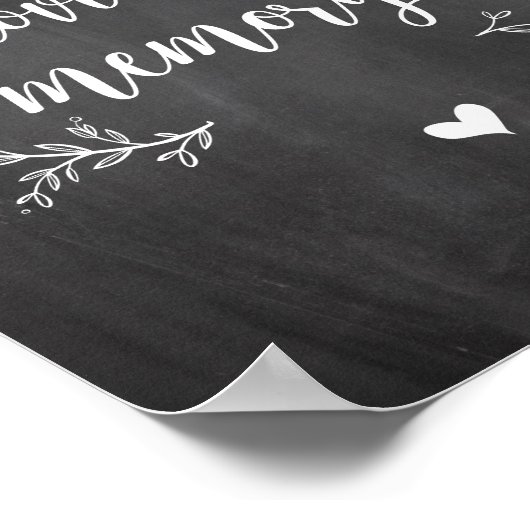 Houtige wijnranken schoolbord Ter nagedachtenis, h Poster (Hoek)