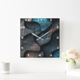 houtimitatie vierkante klok