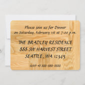 Houtjaar van de aangepaste uitnodiging voor paarde (Achterkant)