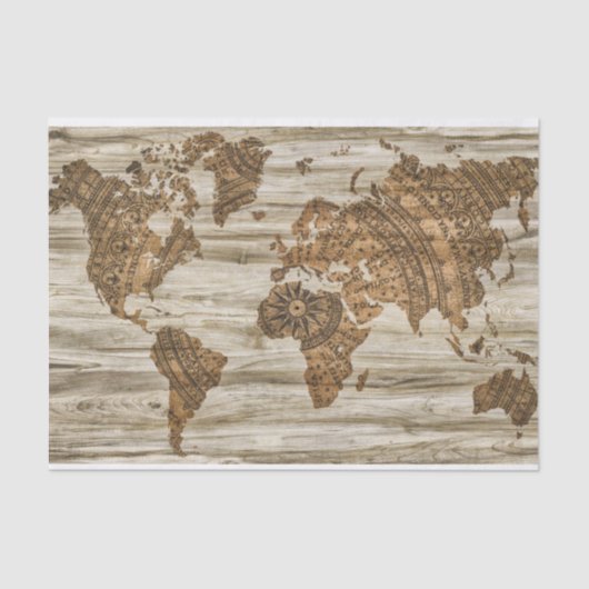 houtkaartweefselpapier tissuepapier (Voorkant)