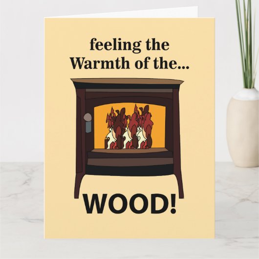 Houtkachel Brandhout Warm Kaart (Voorkant)